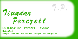 tivadar perczell business card